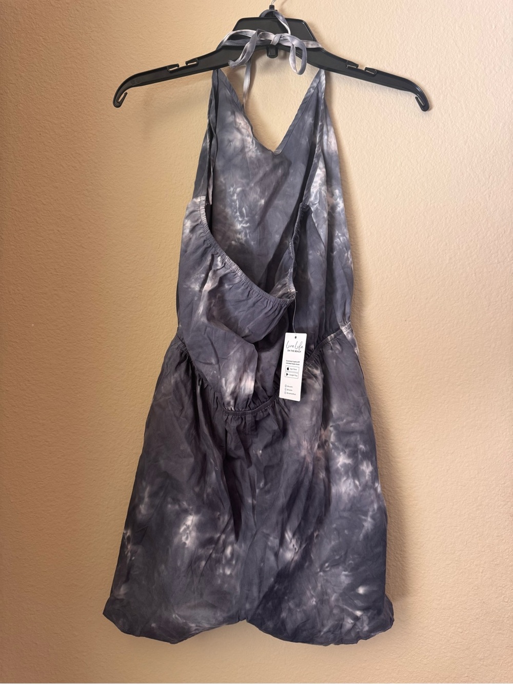 NWT Cupshe Tie-Dye Halter V-Neck Romper - Picture 4 of 4